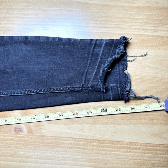 Zara Basic Z1975 US Size 4 Black Wash Distressed Denim Skinny Jeans - Picture 8 of 8